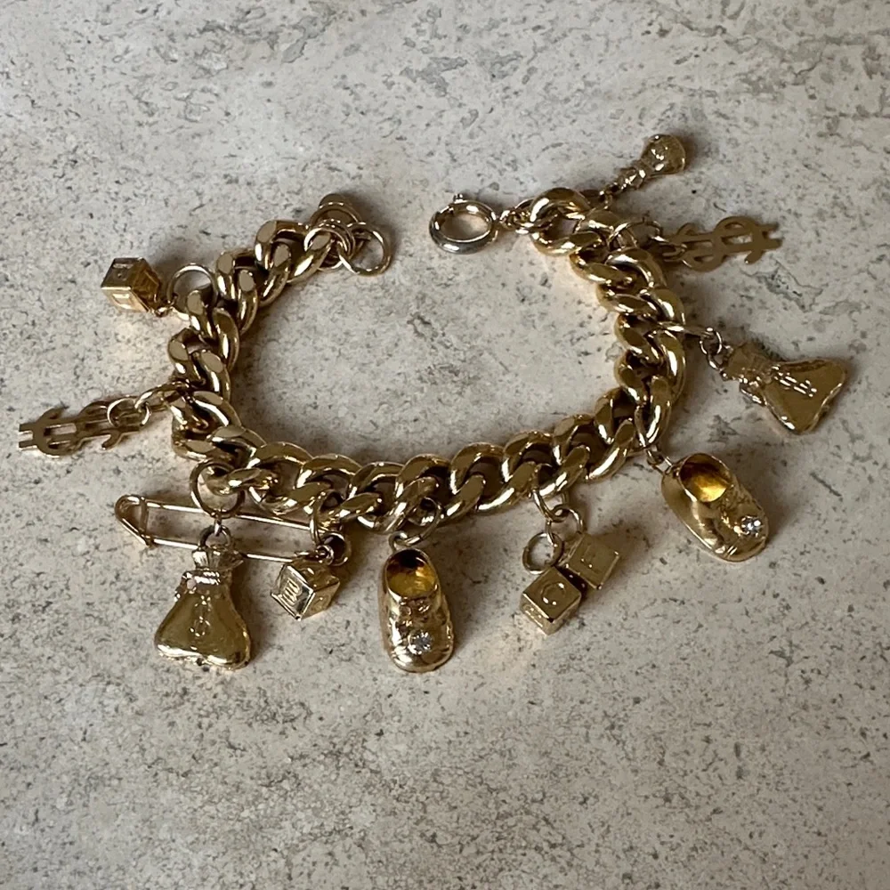 Kirks Folly Gold Charm Bracelet with Unique Charms - Picture 5 of 6